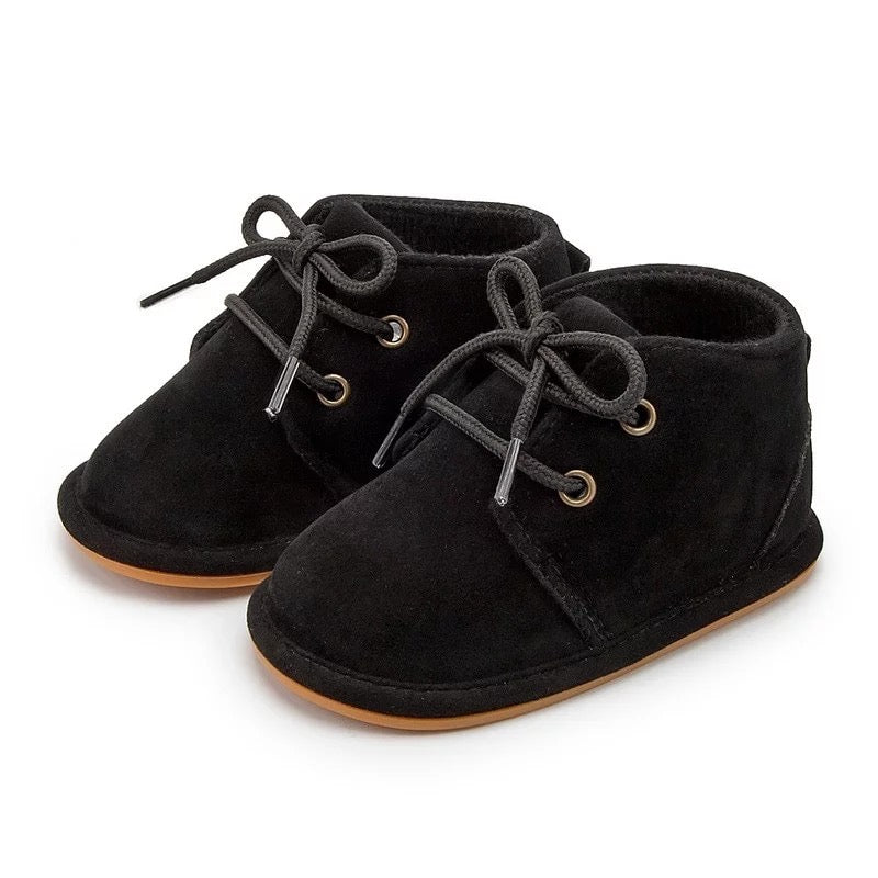 Baby Boy Black Suede Classic Shoes