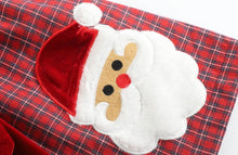 Load image into Gallery viewer, Red Plaid Santa Velvet Bow Dress
