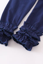Load image into Gallery viewer, Navy Floral Ruffle Set
