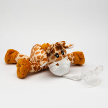 Load image into Gallery viewer, Snuggle Soother Baby Giraffe- Comforter/pacifier clip
