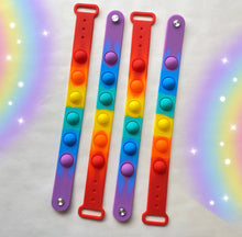 Load image into Gallery viewer, Rainbow Fidget Pop It Bracelet
