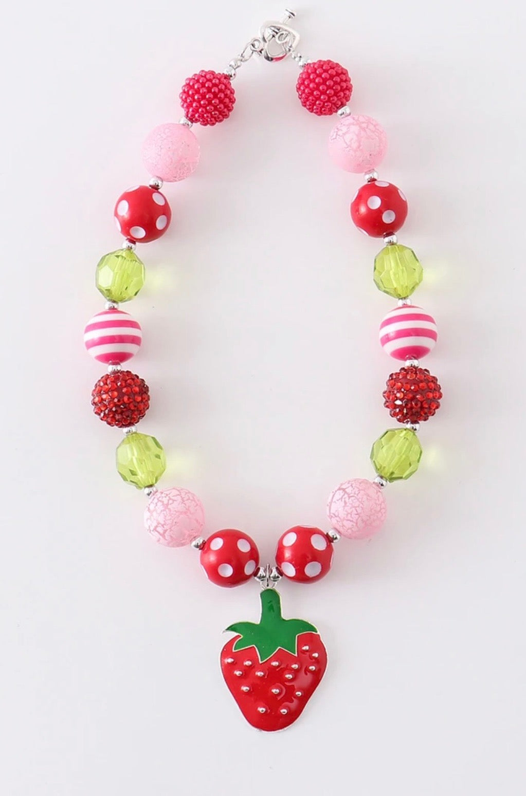 Strawberry Bubble Chunky Necklace