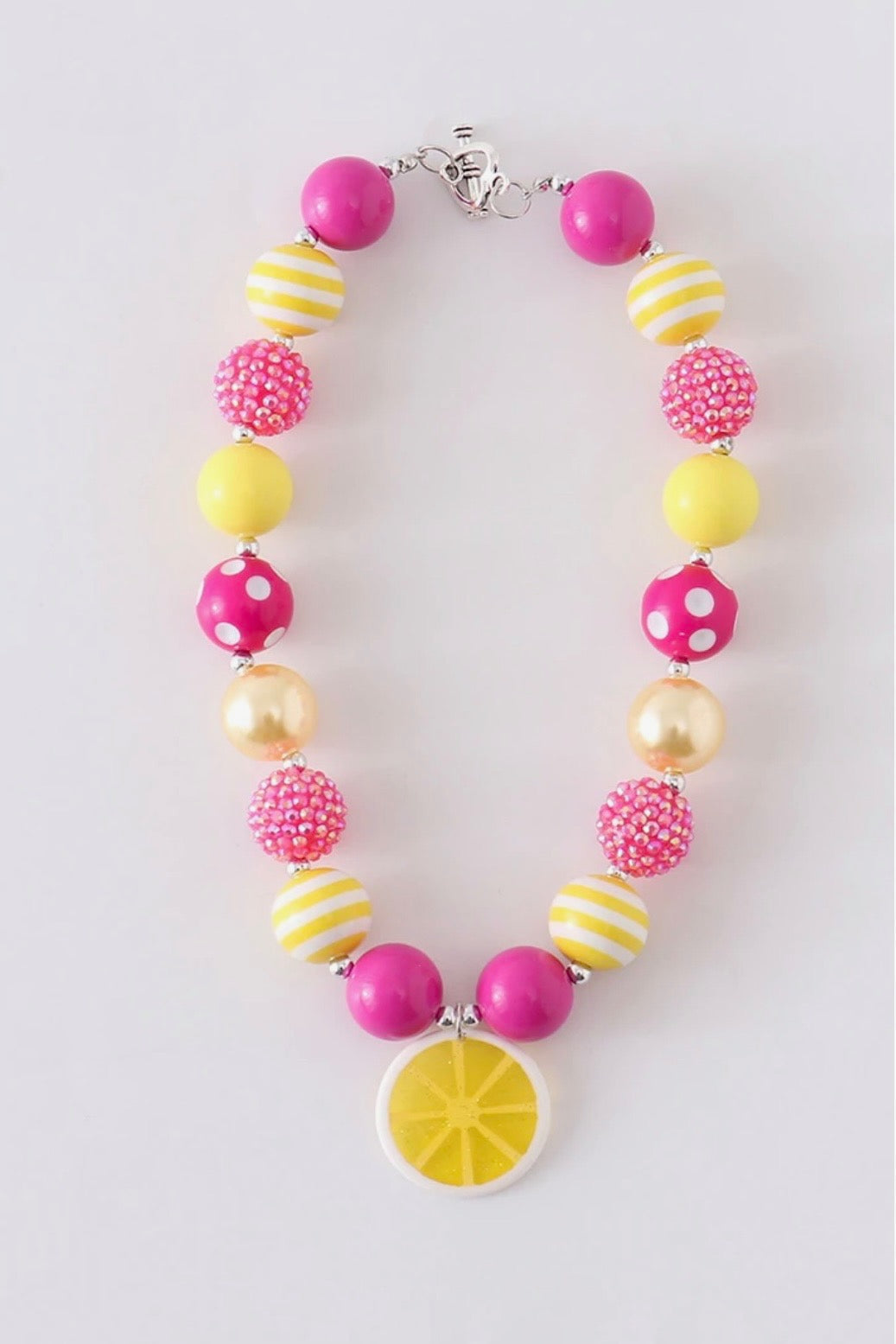Lemon Chunky Beads Necklace