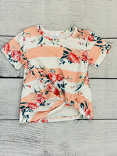 Load image into Gallery viewer, Mommy &amp; Me Orange Stripes Floral Top - Girl
