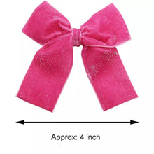 Load image into Gallery viewer, Sparkly Velvet Bow 4&quot;
