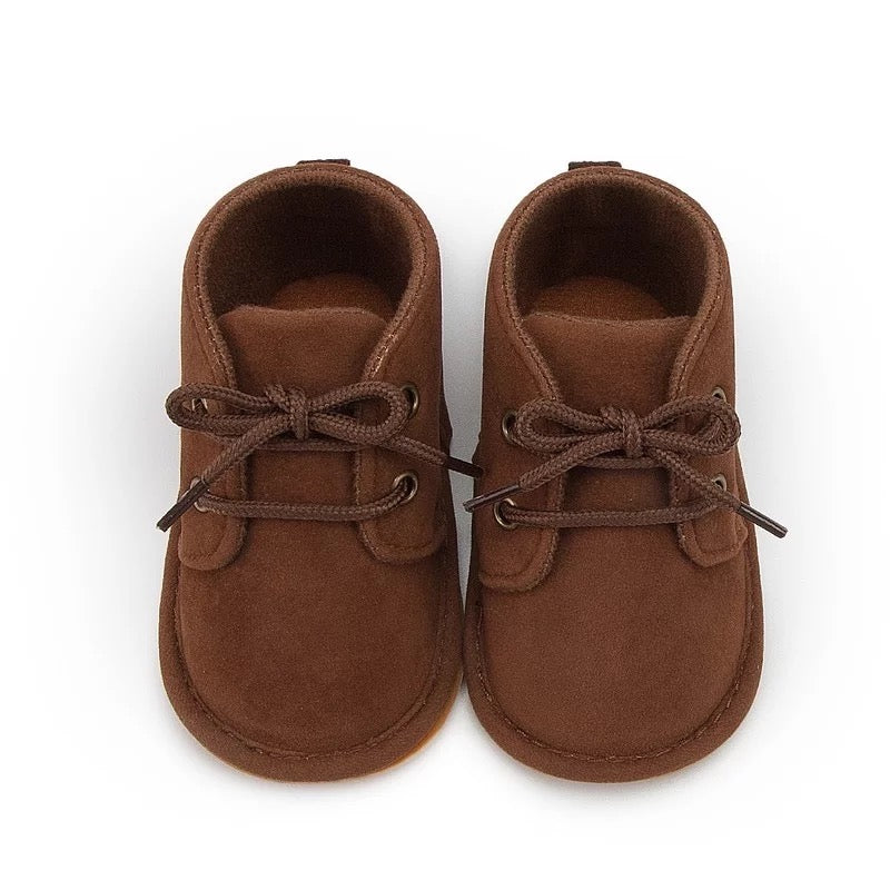Baby Boys Brown Suede Classic Shoes