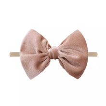 Load image into Gallery viewer, 4.5&#39;&#39; Velvet Bow Baby Headband - Many Colors
