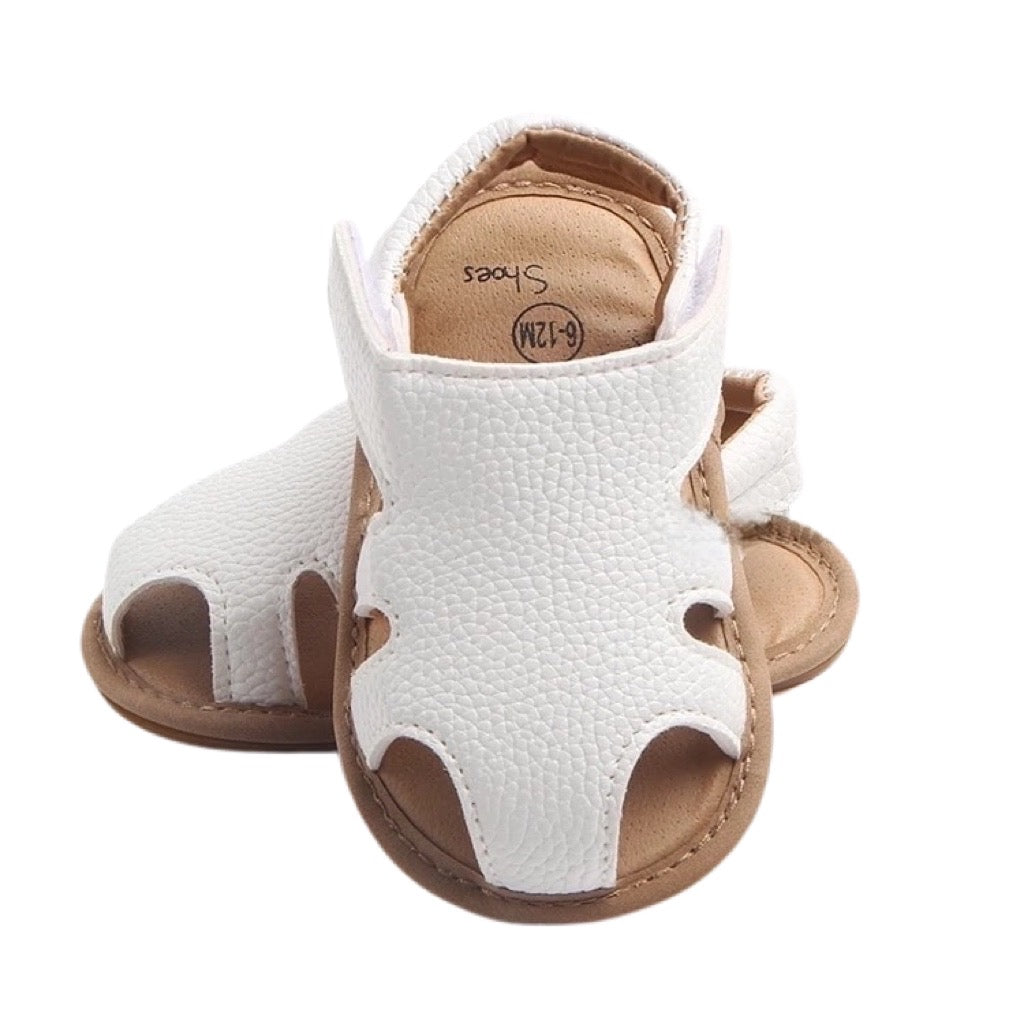 White First Walker Baby Sandals