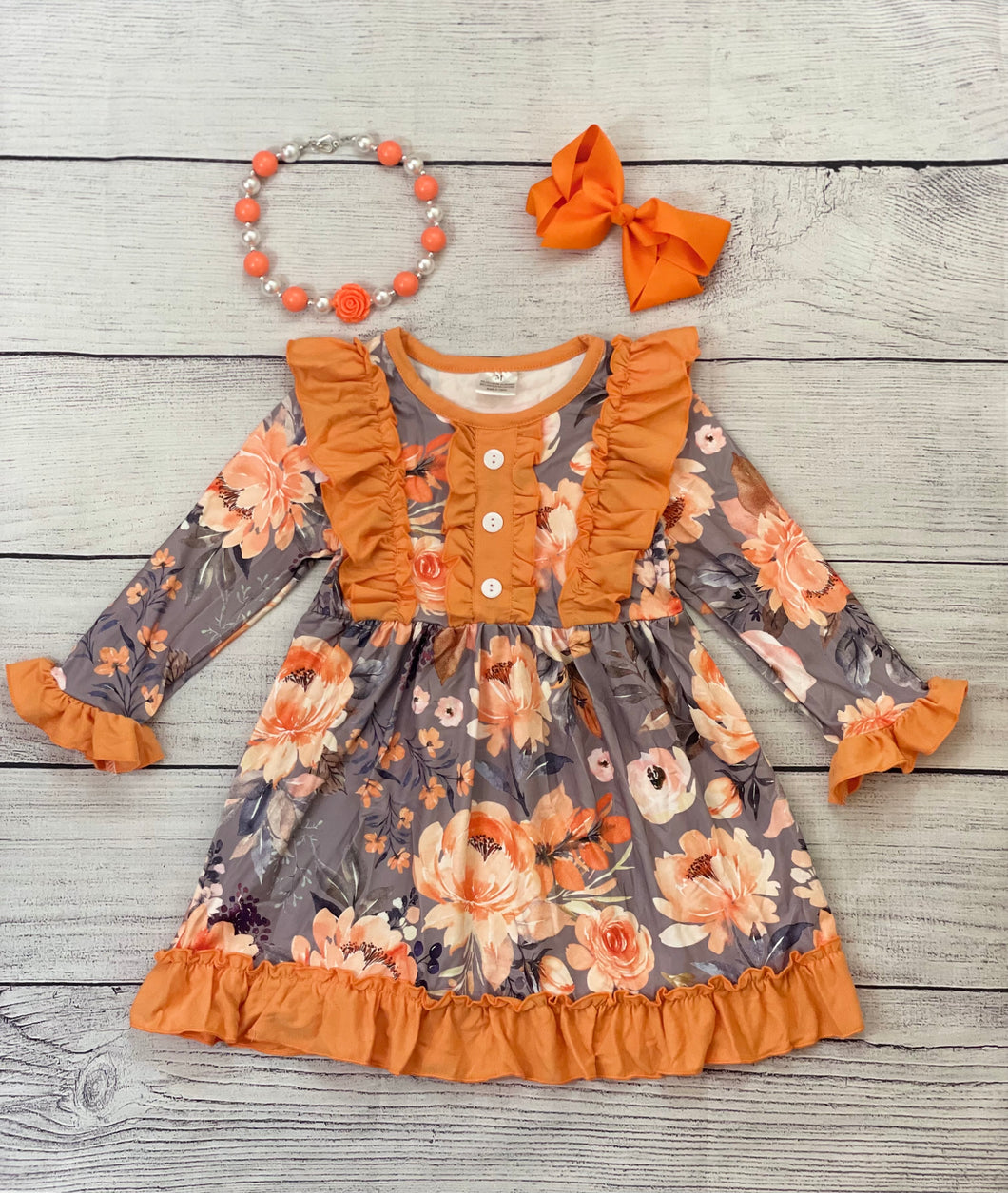 floral ruffle baby dress