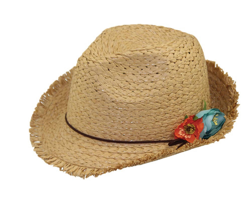 Girl’s Bronze Flower Accent hat