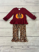 Load image into Gallery viewer, Pumpkin Cheetah Pants Set
